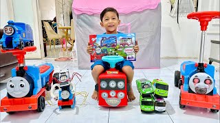 Go Thomas and Friends Saya SUKa Bermain Thomas Laba2 dan Bus Hantu Tayo Little Bus [upl. by Aile125]