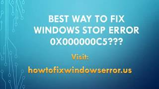 Fix Windows Stop Error 0x000000C5 [upl. by Derrik954]