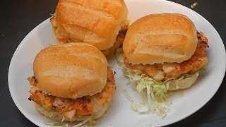 Shrimp and Scallop Burger [upl. by Htebzile]