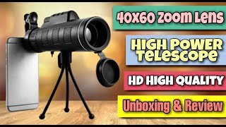 Universal Panda Camera Lens Monocular Telescope 40x60 HD Quality Lens For Smartphone  Full Review [upl. by Jerome781]