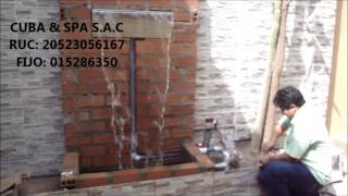 CASCADA O VELO DE AGUA DE FIBRA DE VIDRIO  CUBA amp SPA SOLUCIONES [upl. by Zsa92]