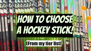 Choosing a hockey stick  from my Tier list [upl. by Quincey]