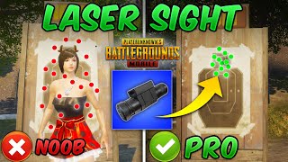 LASER SIGHT GuideTutorial PUBG MOBILE Tips and Tricks HipFire Accuracy [upl. by Olaznog]