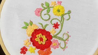 New Flower Design Hand Embroidery Hath Ki Kadhai [upl. by Michaella563]