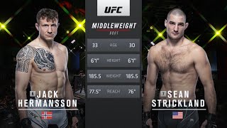 Jack Hermansson vs Sean Strickland Full Fight Full HD [upl. by Aicyla]