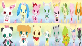 Jewelpet All 18 jewelpets characters DS game [upl. by Tullusus]