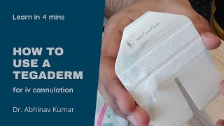 How to use a tegaderm for IV cannulation PLAB 2 [upl. by Bonney]