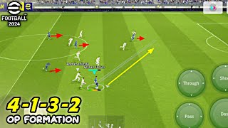 4132 Formation Review With Team Playstyle Guide in eFootball 2024 Mobile [upl. by Haldan54]