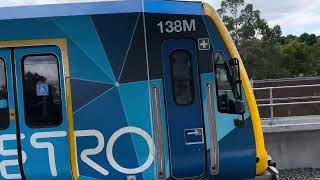 An outbound X’trapolis train and a Citybound X’trapolis train at Mooroolbark Station [upl. by Kerianne]