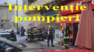 Intervenția pompierilor la un incendiu în strada Batiștei 31 mai 2021 [upl. by Ronica]