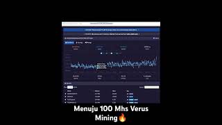 Menuju 100 Mhs Verus Mining 🔥verus verusmining veruscoin miningandroid [upl. by Ecirtael]