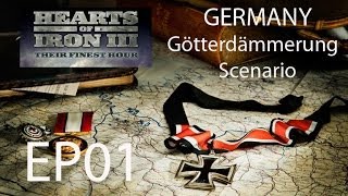 HOI III TFH Lets Play Germany Götterdämmerung scenario very hard EP01 [upl. by Hardan]