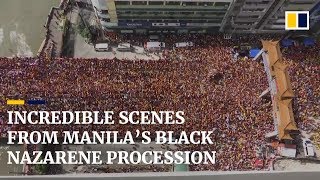 Incredible scenes from Manilas Black Nazarene procession [upl. by Buderus]