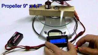 Brushless Turnigy 282610 1400KV Bench Test  Thrust measure  Quick and dirty [upl. by Mainis894]