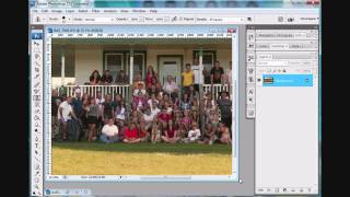 Adobe Photoshop Tutorial  Adding a person to a photo  Clone Tool amp Magnetic Lasso [upl. by Smoht]