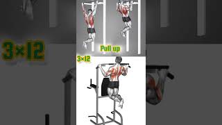 pull up workout ll exercise ll body building ll fitness center ll youtubeshorts youtube youtuber [upl. by Nicolau]