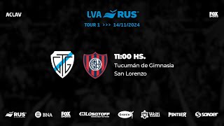 LVA RUS  TOUR 1 Tucumán de Gimnasia vs San Lorenzo [upl. by Nywg]