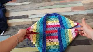 Tutorial Prosty sweter narzuta  poziom łatwy [upl. by Southard]