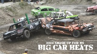 2024 Demolition Derby  Smash Up For MS  Big Car Heats [upl. by Intruoc]