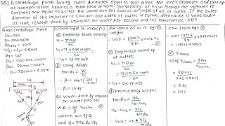 Example no 5 Numericals on Centrifugal Pump mumbaiuniversityexamnews mechanicalengineering DG [upl. by Shirleen]