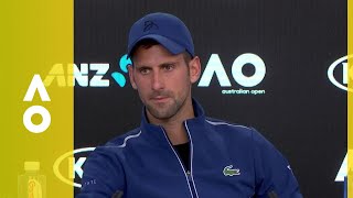 Novak Djokovic press conference 4R  Australian Open 2018 [upl. by Niletac]