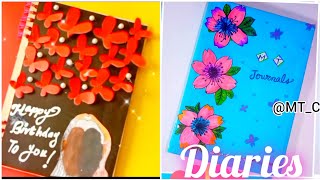 How to make binder diaries at home for journalingnotebooksdiaries 💜💞 [upl. by Cargian]