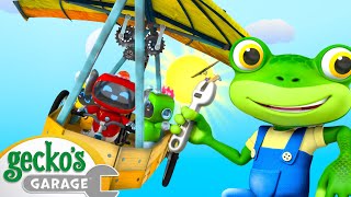 Geckos DIY Airplane  Gecko the Mechanic  Vehicle Repair Cartoons  Buses Trucks and Cars [upl. by Laban]