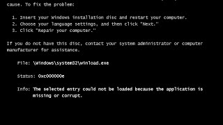 How to Fix quot0xc000000e Windows Failed to Startquot boot error [upl. by Alauqahs]