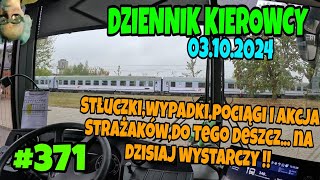 03102024 DZIENNIK KIEROWCY STŁUCZKIWYPADKIPOCIĄGI I AKCJA STRAŻAKÓW DO TEGO DESZCZWYSTARCZY [upl. by Giliane900]