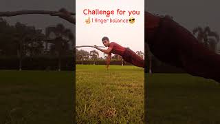 🏋😎gym lover❤ho to one☝finger per😎balance karke dikhao💪viral short shortfeed tranding fitness0y2 [upl. by Enytsuj]