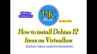 How to install Debian 12 linux on Virtualbox [upl. by Rofotsirk]