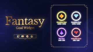 Fantasy Twitch Goal Widget for StreamElements amp OBS Studio [upl. by Atirrehs173]