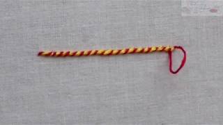 Whipped Stem Stitch In Hand Embroidery Stitches Tutorial [upl. by Rubenstein]