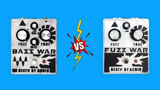 Bass War vs Fuzz War  Death By Audio fuzz comparison with guitar baritone guitar and bass [upl. by Doralia]