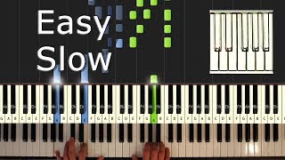 Justin Bieber  Love Yourself  Piano Tutorial Easy SLOW  How To Play Synthesia [upl. by Dammahum]