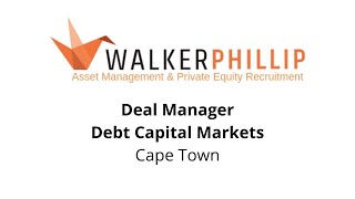 Deal Manager Debt Capital Markets [upl. by Neeven]