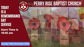 Today is Remembrance Sunday Service starts at 1045 10th Nov 2024 PRBC remembrancesunday [upl. by Ltihcox]