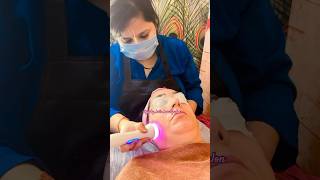 Face glowing facial treatmentshortsytytshotspinkyhairbeautysalontrendingfacialshortvideo [upl. by Anerdna]