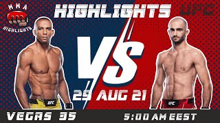 MMA Highlights  Edson Barboza Vs Giga Chikadze  UFC Vegas 35 [upl. by Lleneg]