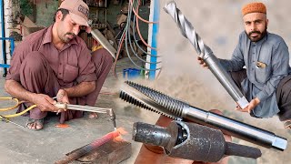 Two amazing tools making on lathe  Drill thread making and steel drill making ideas on lathe shop [upl. by Tarrel]