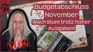 SPAREN Monatsabschluss Novemberbudget 🤑 ECHTE Einnahmen amp Ausgaben 💰 umschlagmethode budgetplanung [upl. by Adnahc]