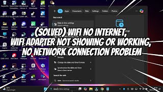 SOLVED Wifi No Internet Wifi Adapter Not Showing or Working No Network Connection Problem [upl. by Airamzul993]