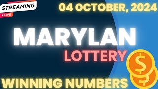 Maryland Midday Lottery Results For  04 Oct 2024  Pick 3  Pick 4  Pick 5  Powerball Cash4life [upl. by Edgard]