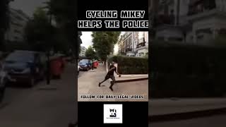 Cyclist helps catch a man fleeing from the police CyclingMikey [upl. by Dulsea738]