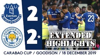 EXTENDED HIGHLIGHTS EVERTON 22 LEICESTER  BAINES NETS SCREAMER BUT BLUES OUT ON PENS [upl. by Shamus58]