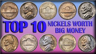 TOP 10 Most Valuable Nickels in Circulation  Rare Jefferson Nickels Worth Big Money [upl. by Inaffyt]