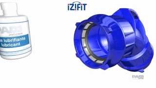 How to assemble a plastic pipe on ductile iron fitting IZIFIT SaintGobain PAM [upl. by Lehcar]