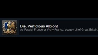 How to get the Die Perfidious Albion achievement for hearts of iron four [upl. by Weissman282]