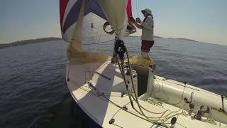 Santana 20 DIY Sailing with Spinnaker [upl. by Moreen]