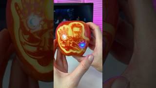 How to draw Iron Man Tony Stark on the apple Its glowing Apple carving [upl. by Milton]